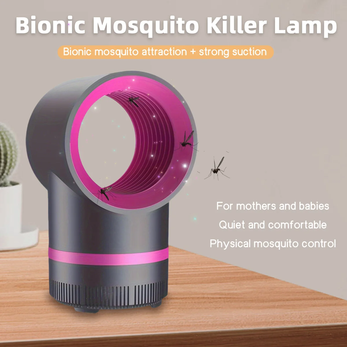 Cicha Lampa Antykomarowa USB, Silne Zasysanie 🦟